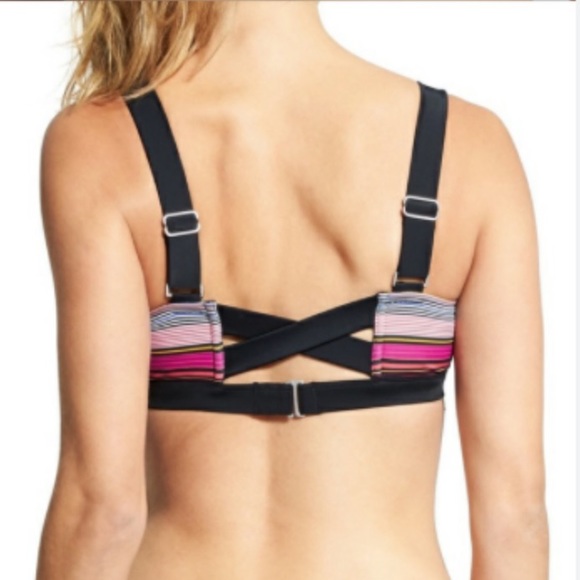 Athleta Capri Stripe Pura Bikini Top W-545 Size 34 B /C - Picture 2 of 11